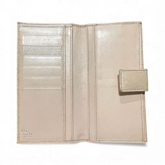 Light Pink Gucci Guccissima Embossed Leather Wallet - Picture 4 of 6